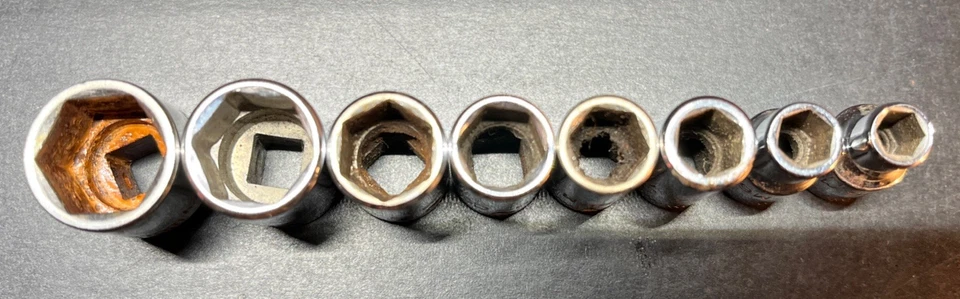 8 Mac Tools ,Snap-on, Matco 1/4" Dr. Shallow Sockets, Metric FREE Shipping - Image 2 of 2