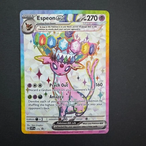 Espeon ex SVP175 Scarlet Violet Promo Holo Pokemon Card SV Promo