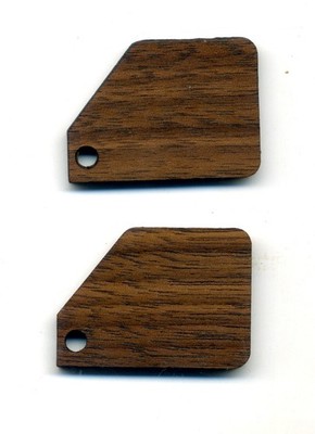 Pair of Walnut paddles to fit Vibroplex Code Warrior Jr. CW ham morse telegraph