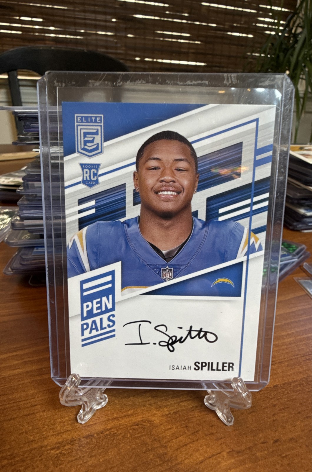 2022 Panini Donruss Elite - Pen Pals Isaiah Spiller #PP-IS (AU, RC)