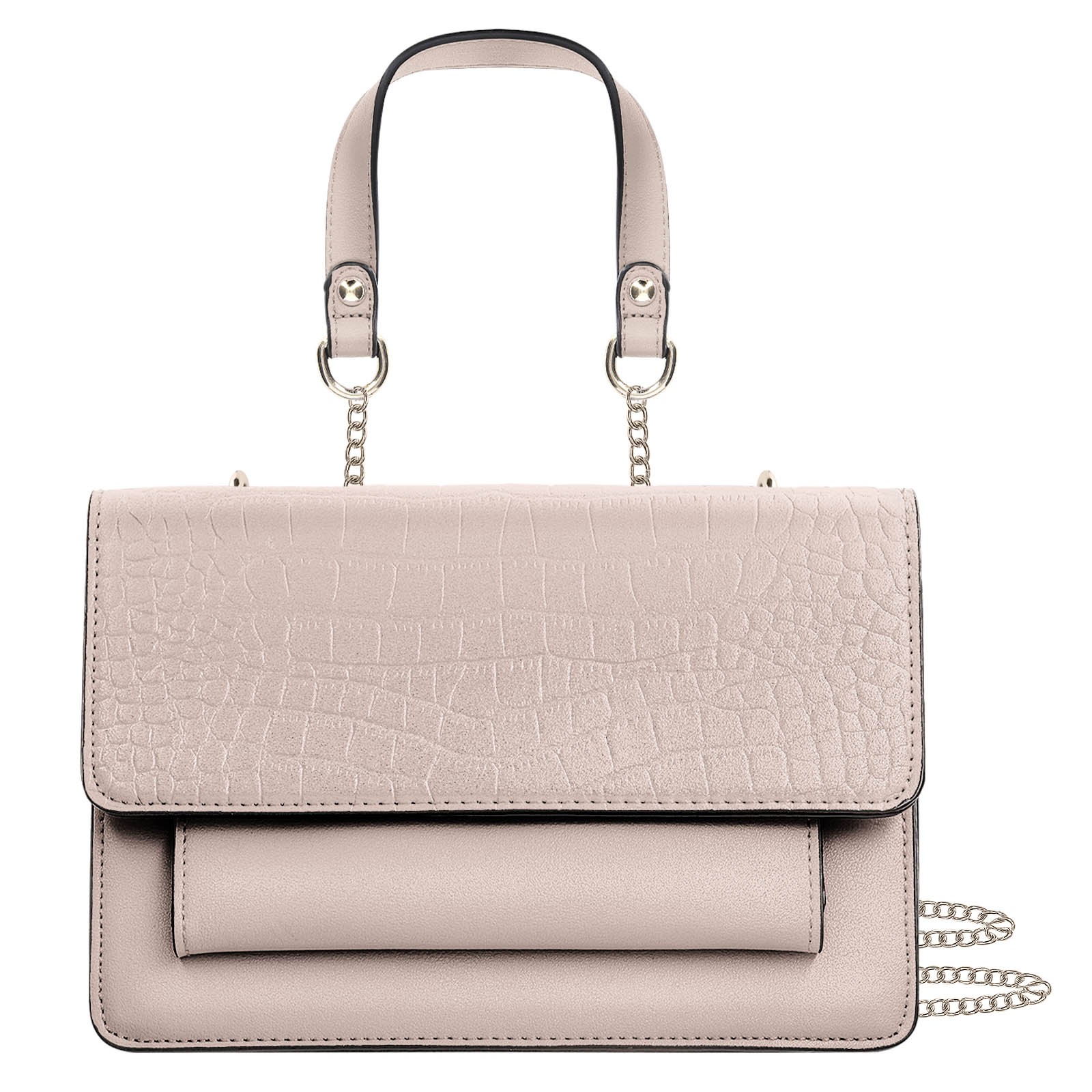 Gallantry Bolso bandolera con cadena metalizada, Beige