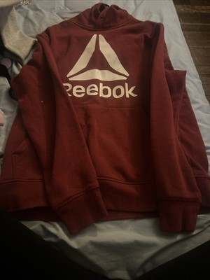 Reebok Men's Red Medium Hoodie Small Hole On Back See Pics for Condition