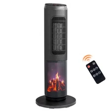 1500W Tower Space Heater with Thermostat, 2 Modes, 1-12H Timer, 60°Oscillating