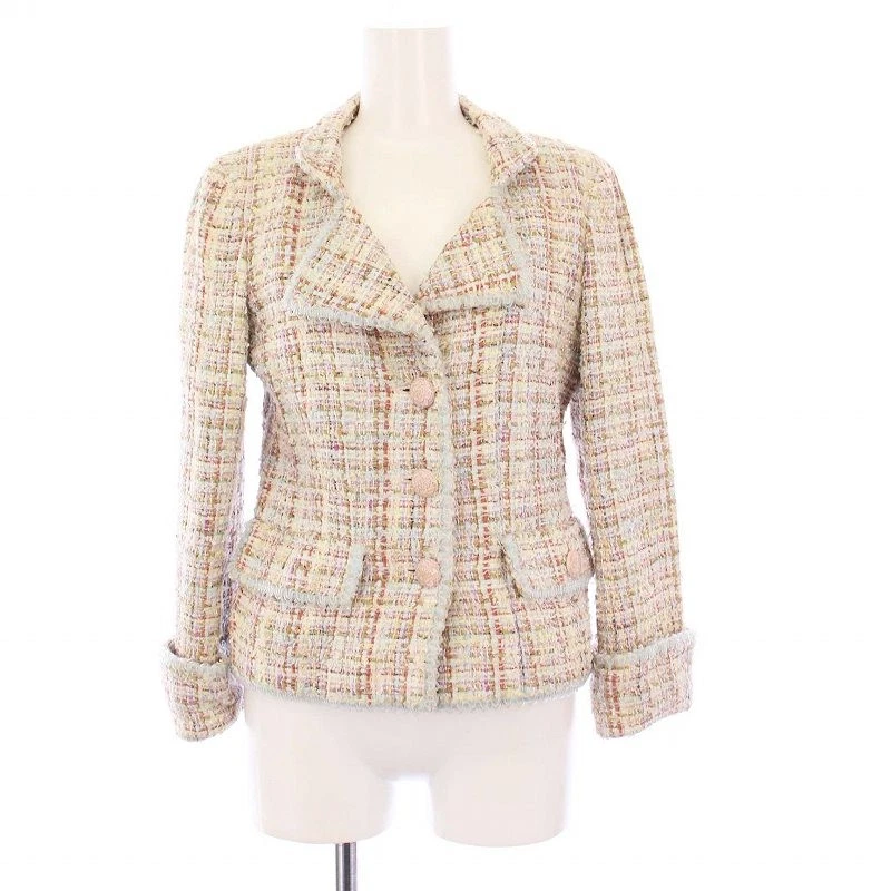 【Gonne】CHANEL 2012 Modello Tuta Sartoriale Giacca Gonna Stretta Mini Tweed Taglia