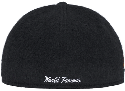 Supreme Brushed Wool Box Logo New Era Hat Cap Size 7 5/8 Black
