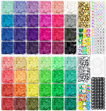 10982 PCS Clay Beads for Friendship Bracelets Making Kit, 48 Rainbow Colors Jewe