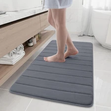 Buganda Memory Foam Bath Mat Rug, 47 x 24, Ultra Soft and Non-Slip Bathroom