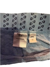 Women's Light Blue Geometric Cotton Drawstring Shorts Size S