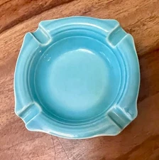 Vintage Vernon Kilns Ceramic Ashtray-Early California MCM Pottery-Made in USA