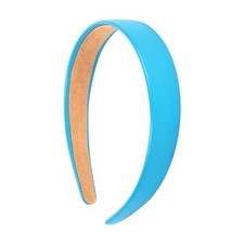 1 Inch Vegan Leather Headband for Women and Girls Blue 