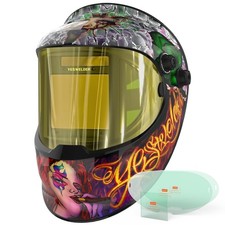 Auto Darkening Welding Helmet with SIDE VIEW, 180 Panoramic View, 1/1/1/1 Tr...