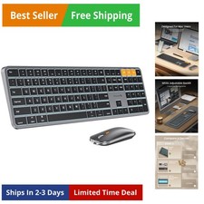 Backlit Bluetooth Keyboard and Mouse for Mac, KM100-A Full Size Wireless Keyb...