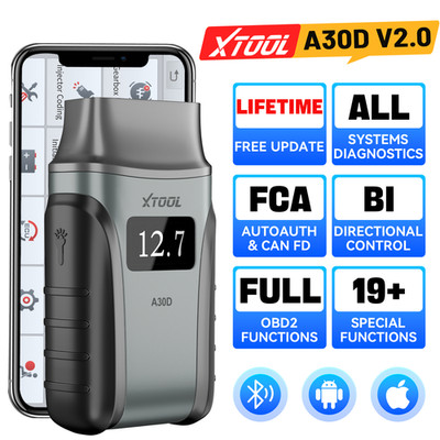 XTOOL A30D V2.0 OBD2 Scanner Bidirectional Tool Diagnostic Full System Bluetooth