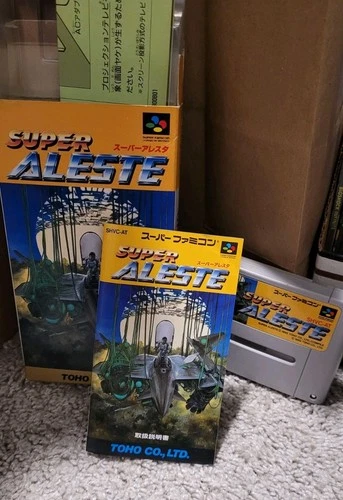 SUPER ALESTE W/Box & Manual Nintendo Super Famicom Toho Compile US Seller