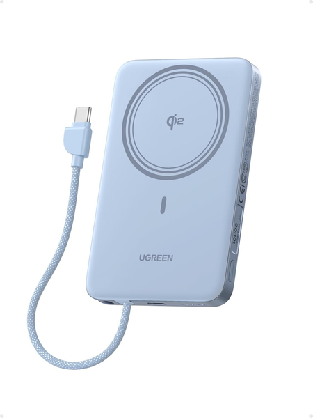 Ugreen Magflow Air Power Bank, Ultra Slim 10000Mah 15W Magsafe Powerbank, Qi2-Ze-image