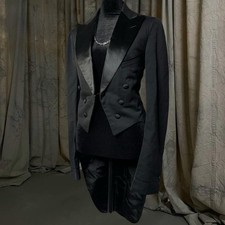 1930  s by The House of Kuppenheimer black wool and satin tuxedo tailcoat