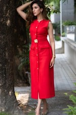 ZARA NEW WOMAN MIDI CREPE BELT DRESS ECRU 3897/152/712 SIZE M 