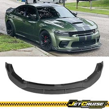 Fits 20-23 Dodge Charger Widebody V2 Carbon Look Front Bumper Lip Splitter ABS