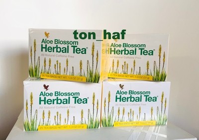 4 Forever Aloe Blossom Herbal TEA (25 bags each) Good for night time