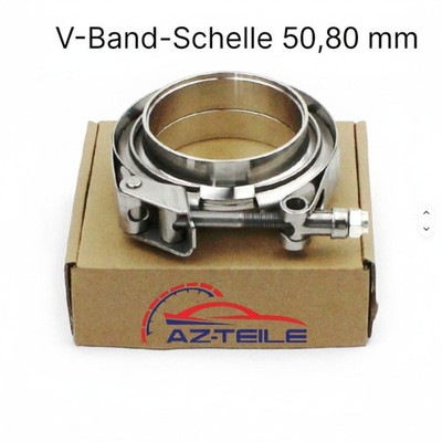 Schelle V-Band 50,8mm 2 Zoll Edelstahl mit Schnellverschluss Set 