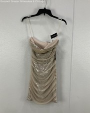 NWT Express Beige Sequenced Short Dress 4
