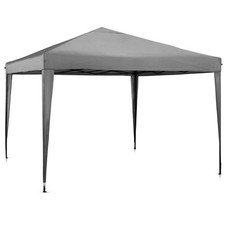 Vonhaus Pop Up Gazebo 3m x 3m, Heavy Duty Garden Marquee Shelter Canopy, Grey