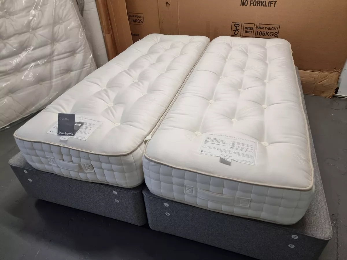 John Lewis Mohair 14000 KINGSIZE 150 x 200cm ZIP LINK Mattresses Harrison Spinks