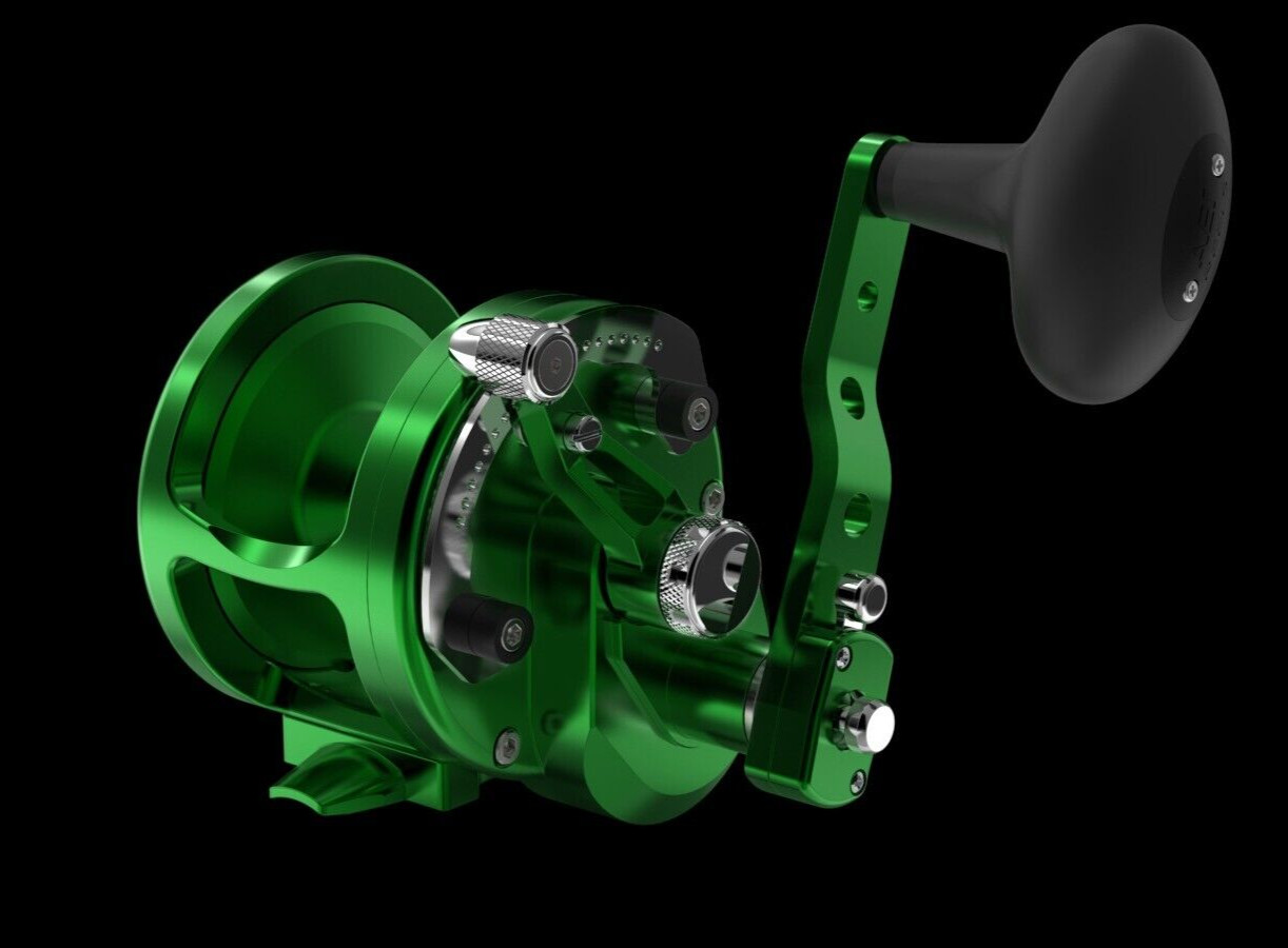 Avet JX6/3 MC Raptor Two-Speed Lever Drag Reel - GREEN - Right Handed NEW