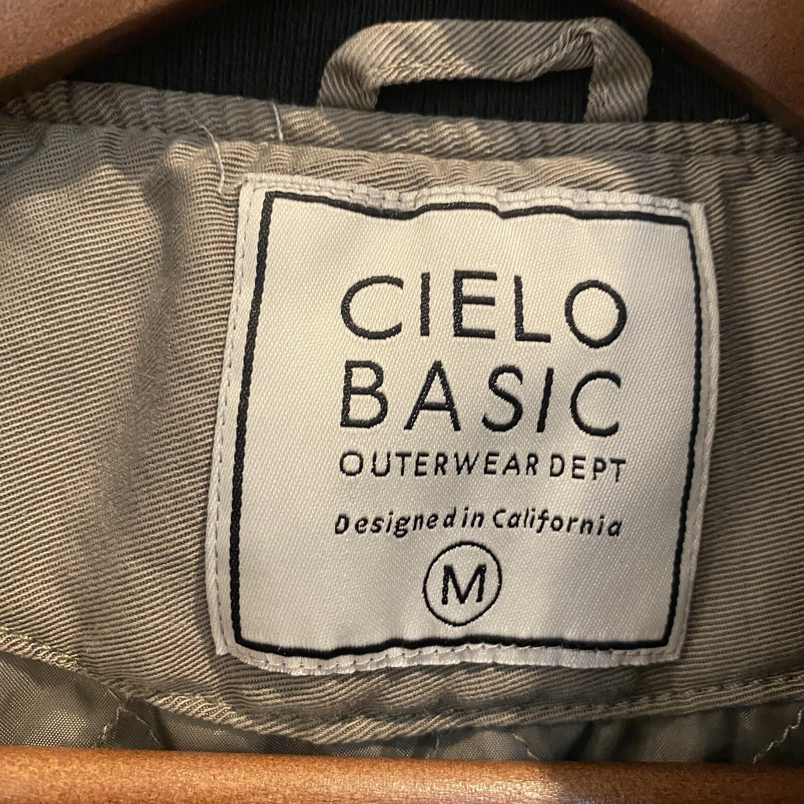 Cielo Basic Bomber Jacket Women Large Olive Green… - image 2