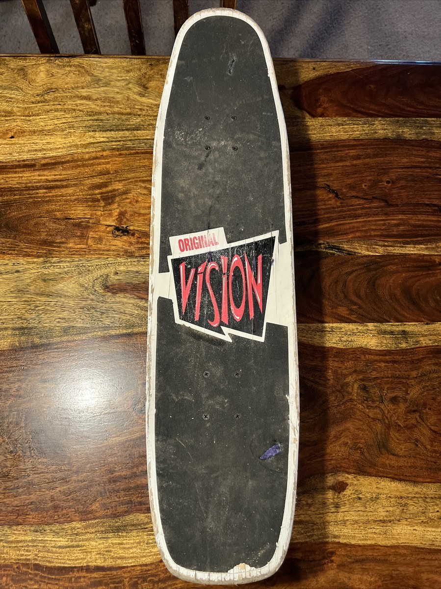 Original Vision Skateboard Black White Red￼ Stripes 31