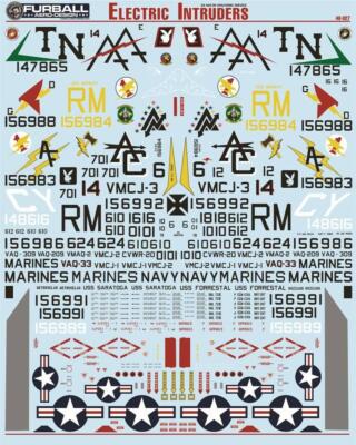 Furball Aero Design 1/48 Decals for the EA-6A Electric Intruders US Navy/USMC - 48027 Furball Aero Design 1/48 Decals for the EA-6A Electric Intruders US Navy/USMC - 48027