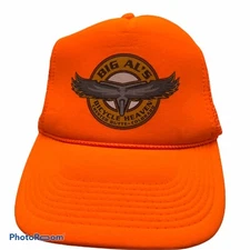 Big Als Bicycle Heaven Otto Brand Blaze Orange Mesh Foam Snapback Hat Colorado 