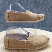 Toms Shoes Womens 6.5 Alpargata Burlap Espadrille Brown Comfort Casual 10016227
