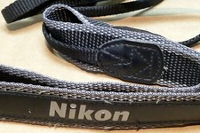 Nikon Coolpix Camera Shoulder neck Strap 1" Wide gray black - Genuine OEM