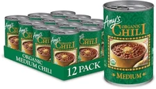 Amy's Organic Vegetarian Chili Medium Spice Gluten Free  14.7 OZ EA (12 Pack)