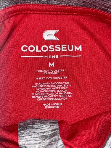 Men's Colosseum Heather Gray/Scarlet Nebraska Huskers Polo Medium NWT MSRP$65 - Picture 5 of 7