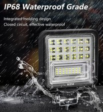 Led 4 In 126w Square Led Light 12v 24v Spotflood Pack - 2 New 12000lm 6500k Led 4 In 126w Square Led Light 12v 24v Spotflood Pack - 2 New 12000lm 6500k