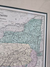 Antique Map circa 1870 Rare Hand Colored Map of Middle States w COA Paper — photo 8