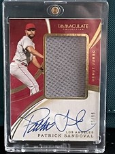 2020 Panini Immaculate Patrick Sandoval Debut Jumbo Autograph 95/99