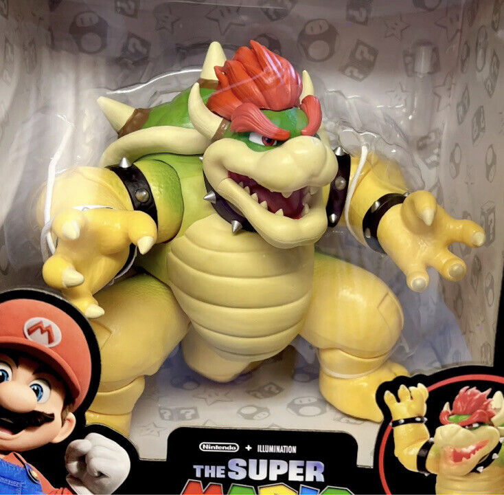  The Super Mario Bros. Movie 7-Inch Feature Bowser Action Figure  with Fire Breathing Effects : Toys & Games