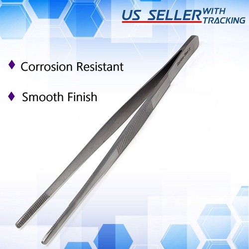 8" Stainless Steel Blunt Serrated Tweezer Aquascaping Tool Aquarium Plant DELUXE - 第 3/3 張圖片