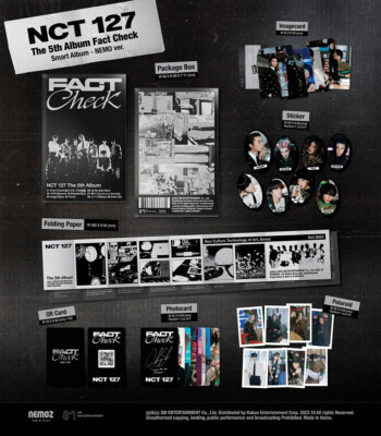 NCT 127 FACT CHECK Album NEMO Ver/QR CARD+Poster+Photo Card+2 Card