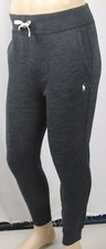 Polo Ralph Lauren Black Fleece Sweatpants Cream Pony Pocket NWT
