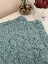 knitting pattern dk baby blanket Aloe Leaves