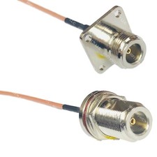 RG316 N FLANGE FEMALE to N FEMALE BULKHEAD RF Cable FAST-SHIP LOT