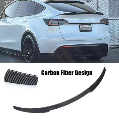 Yofer USA Loong Flames Rear Spoiler Wing For Tesla Model Y / Performance Carbon Fiber