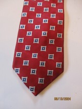 Jos A Bank Red Silk Neck Tie