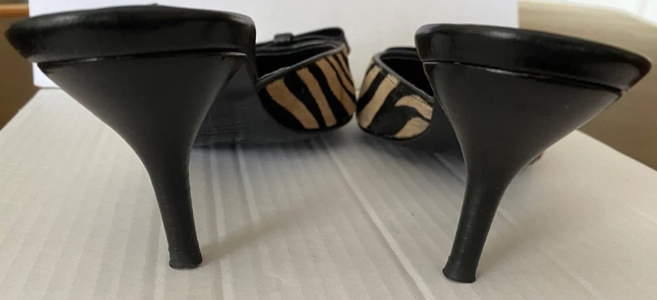 Massimo Baldi women' calf hair pointed toe mules heels 7.5 size - Image 3 of 4