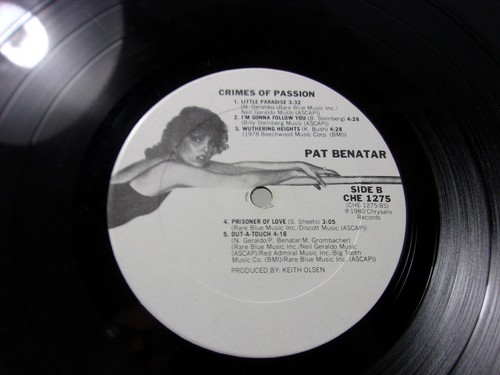 Pat Benatar Crimes Of Passion 1980 Chrysalis CHE 1275 Vinyl record 1st pressing - Picture 6 of 6