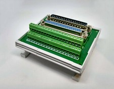 New DB37 D Sub Din Rail Mount Breakout Board Male / Female Connectors Serial CNC